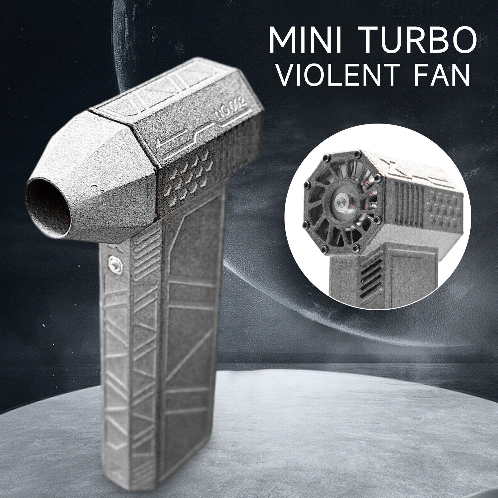 120000RPM 45m/s Mini Turbo Jet Fan Turbo Violent Fan Handheld Build-in Battery