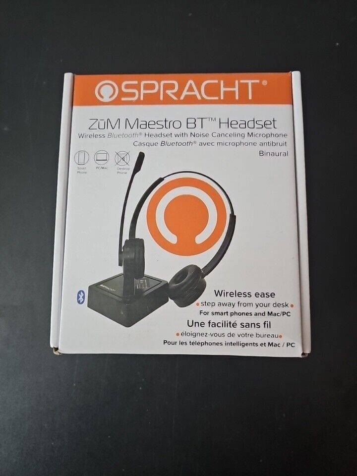 Spracht Zum Maestro Headset Wireless Bluetooth Noise Canceling Microphone