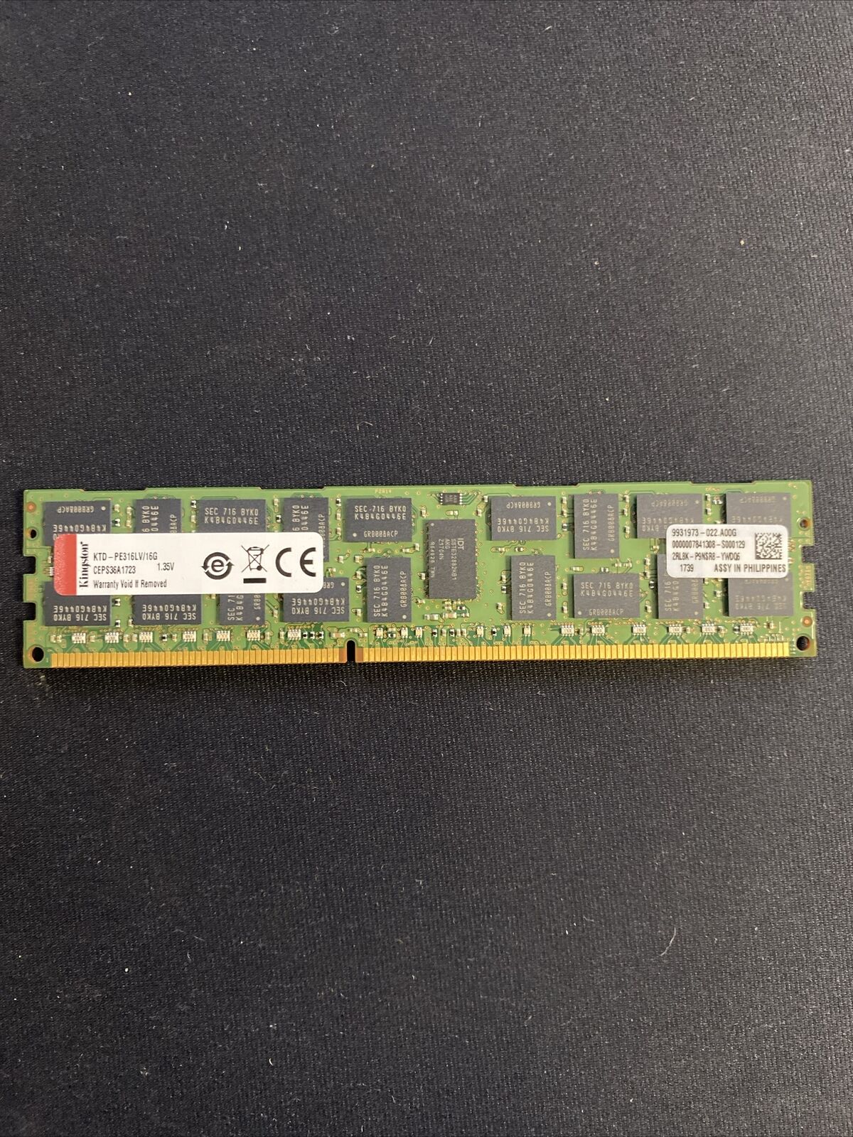 Kingston 16GB Memory Module - (KTD-PE313LV/16G)