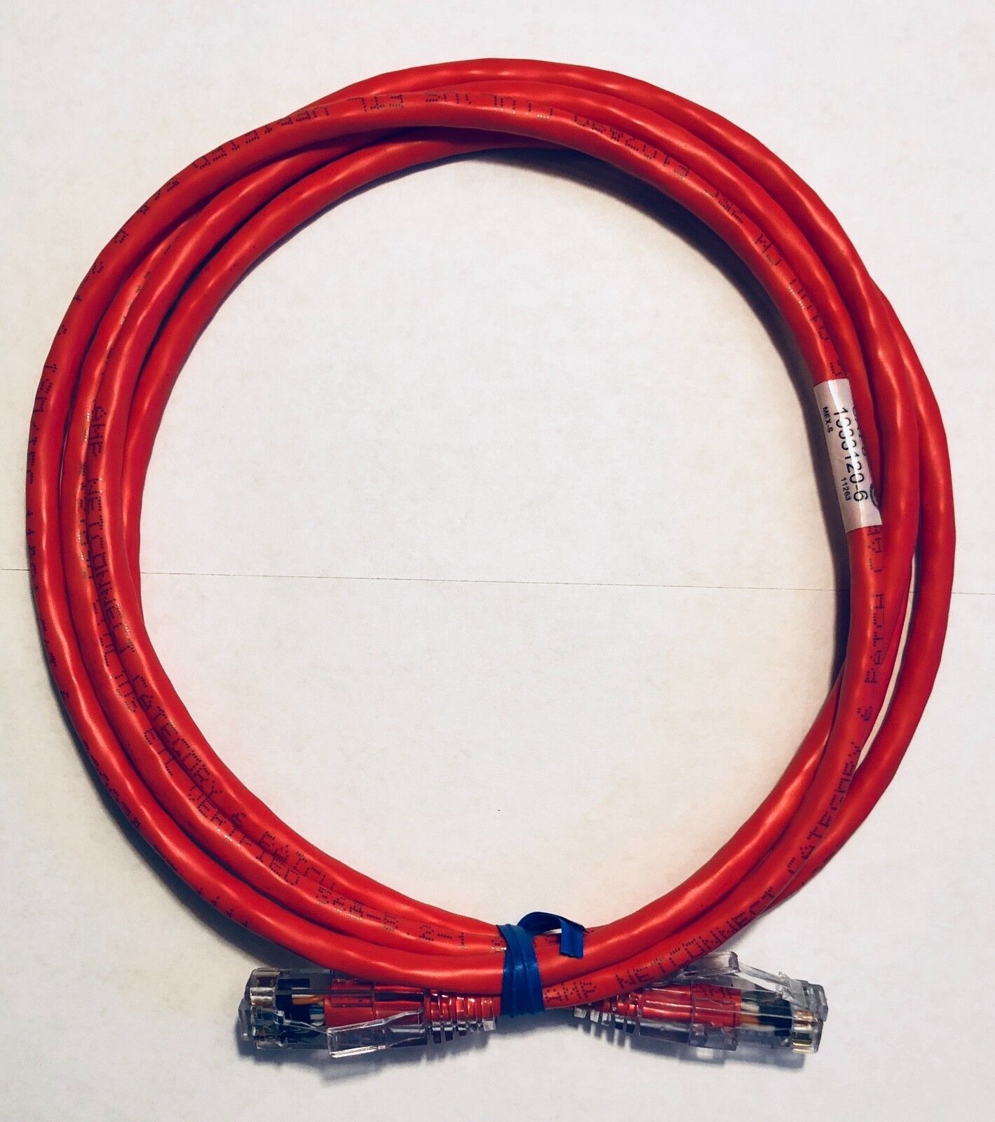 TE AMP CommScope 6ft CAT 6 Slimline Patch Cable Red 