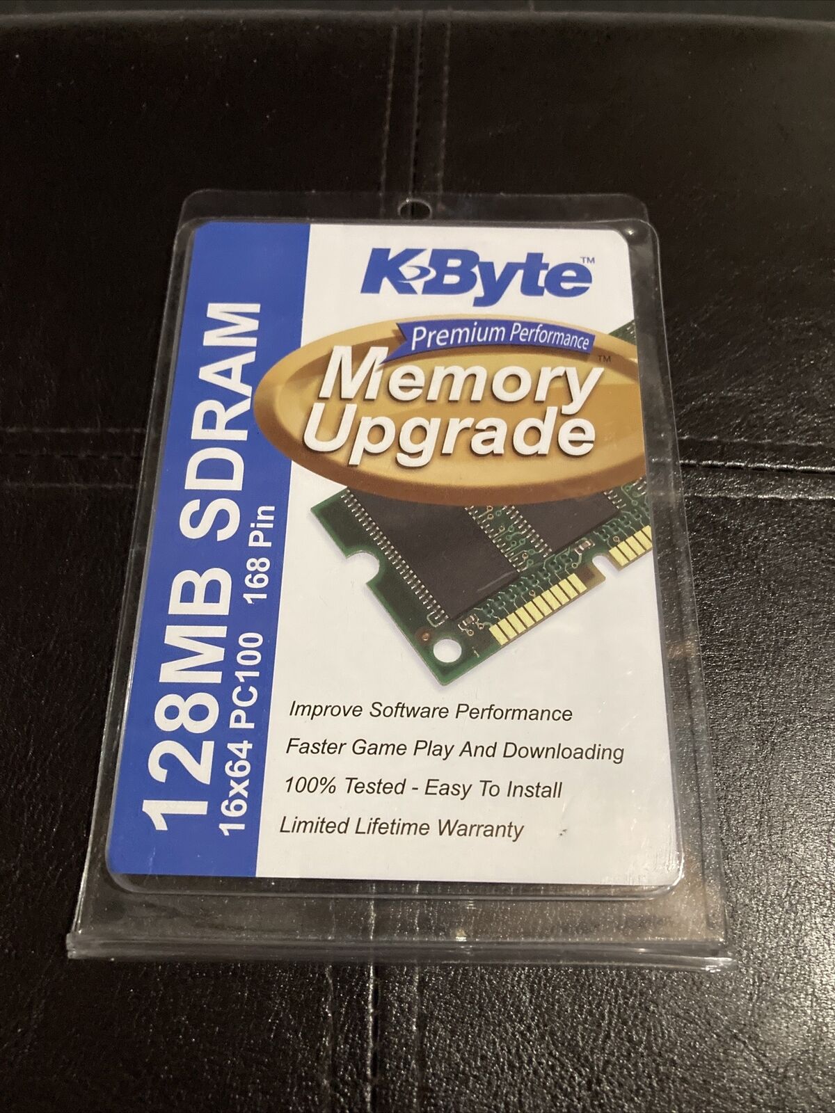 K-Byte 128MB,SDRAM 16x64 PC 100 168 pin, used.