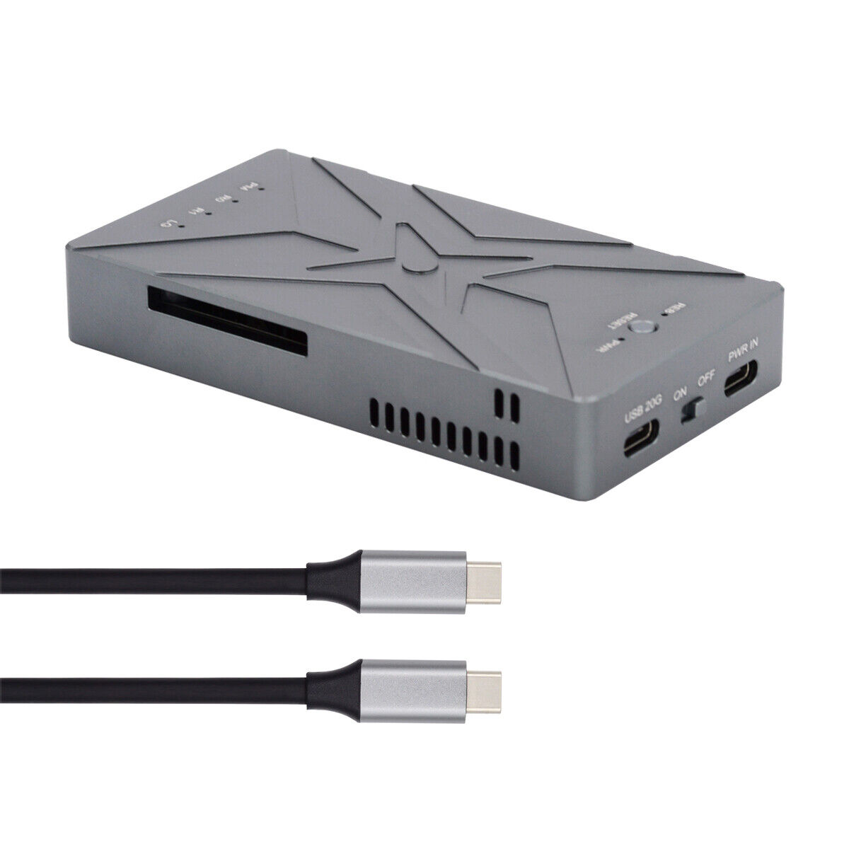 Chenyang With Fan Raid0 Hyper Adapter Dual NVME  to USB-C Raid0 Enclosure
