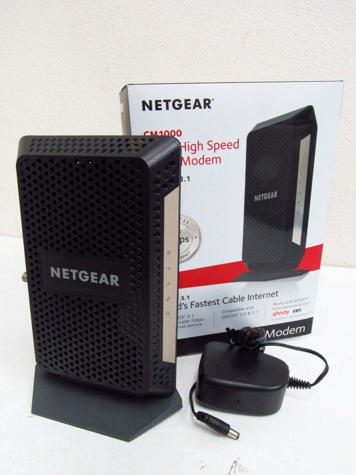 Netgear CM1000 Black DOCSIS 3.1 Ultra-High Speed Cable Modem in Box Untested