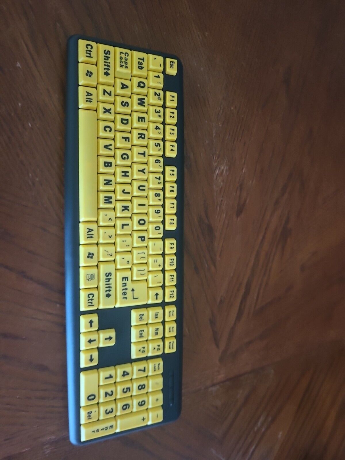 EZ Eyes Keyboard Large Print Yellow Keys - Visual Impaired - New Sealed 