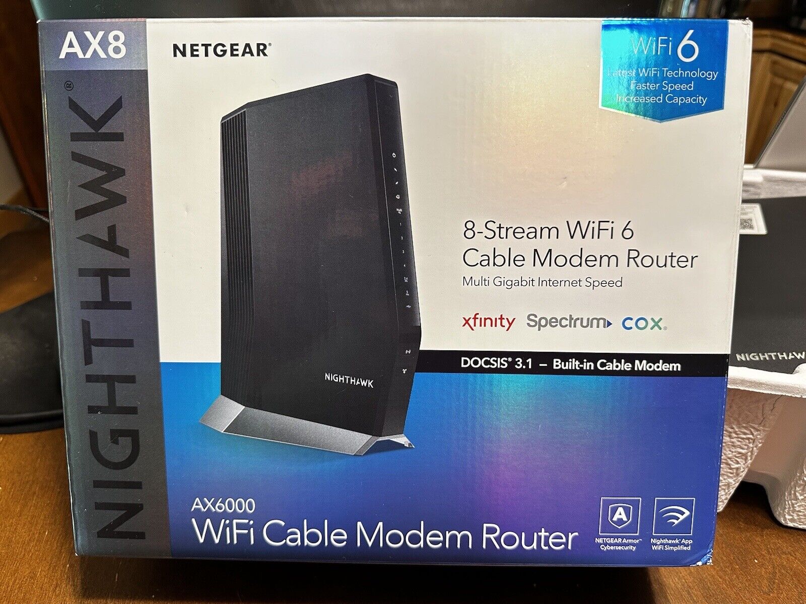 Nighthawk DOCSIS 3.1 Two-in-one Cable Modem + WiFi 6 Router Combo CAX80 Netgear