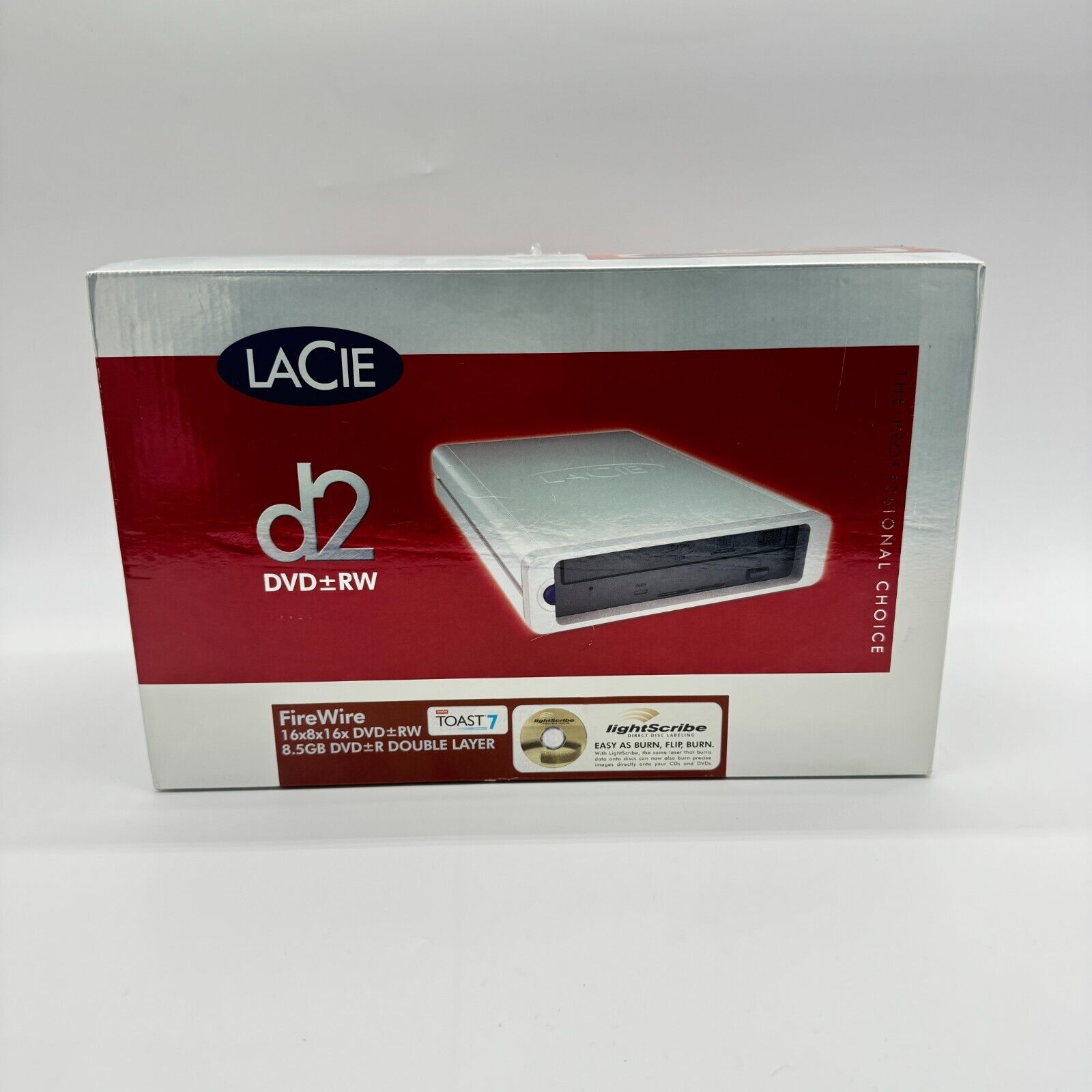 LaCie d2 16x DVD+\-RW DL External USB2.0 and Firewire Drive 300983 Open Box