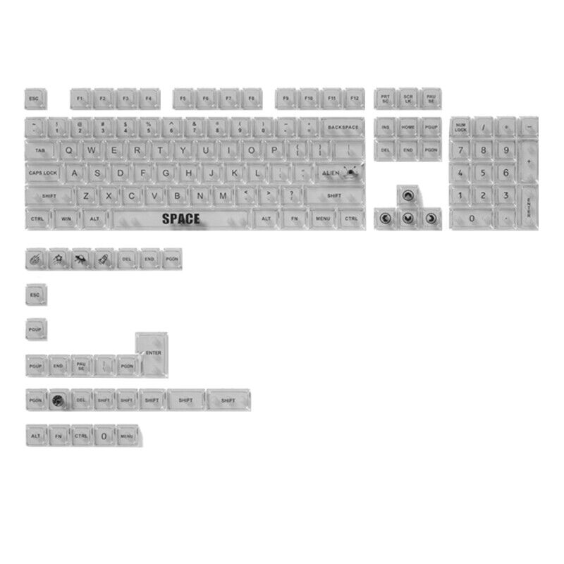 132 Keys Keycap Set Backlit Fits ANSI Layout MDA for Mechanical