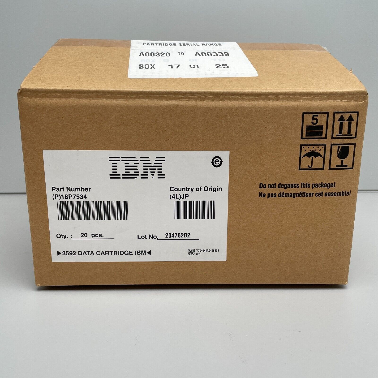20 Pack - IBM 18P7534 3592-JA Tape Data Cartridge