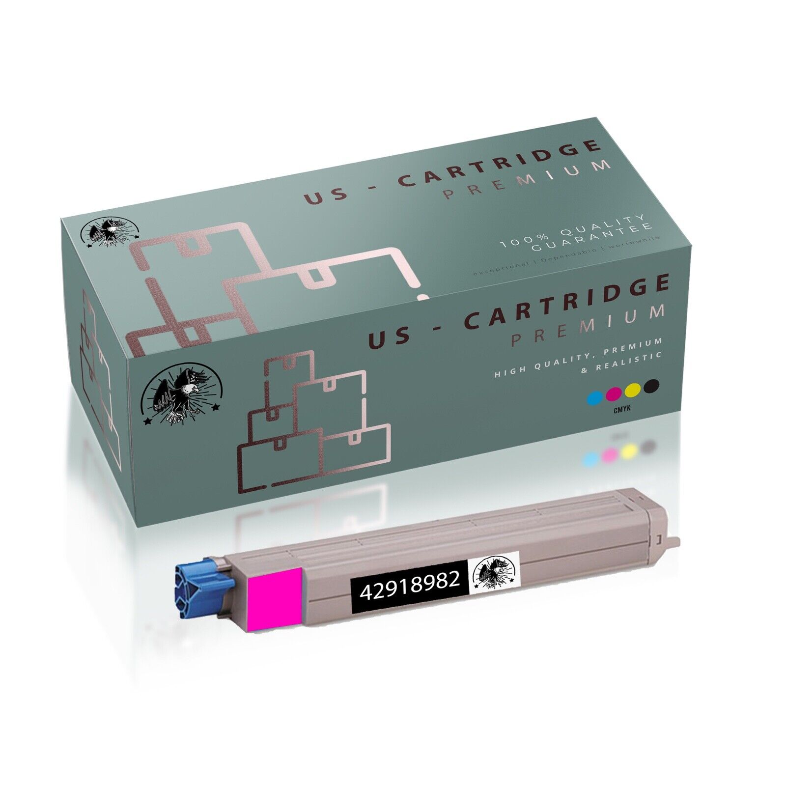 1PK 42918982 Magenta Toner Cartridge Compatible Okidata C9650DN C9650HDN C9650HN
