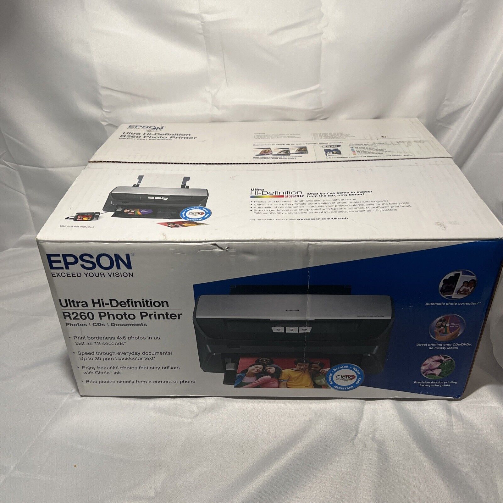 Epson Stylus Photo R260 Digital Photo Inkjet Printer NEW Never Used, Open Box