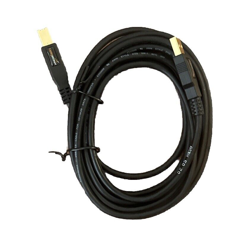Amazon Basics USB 2.0 A-Male to Micro B Cable, 10 feet, Black, Printer  s