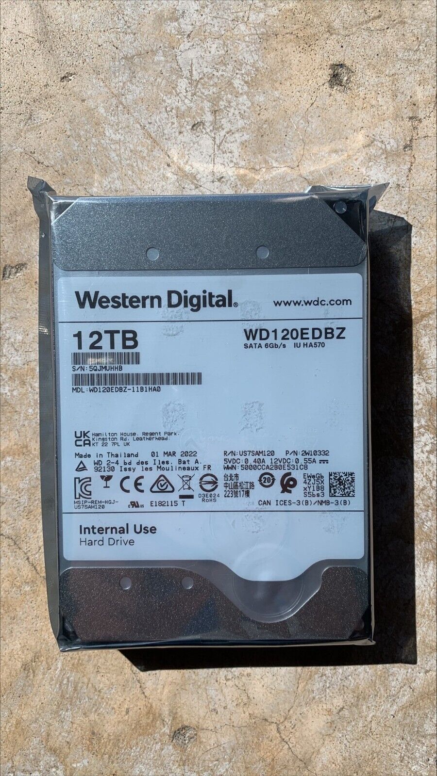 WD Red Plus 12TB NAS Hard Disk Drive  7200 RPM Class SATA 6Gb/s 256MB WD120EDBZ