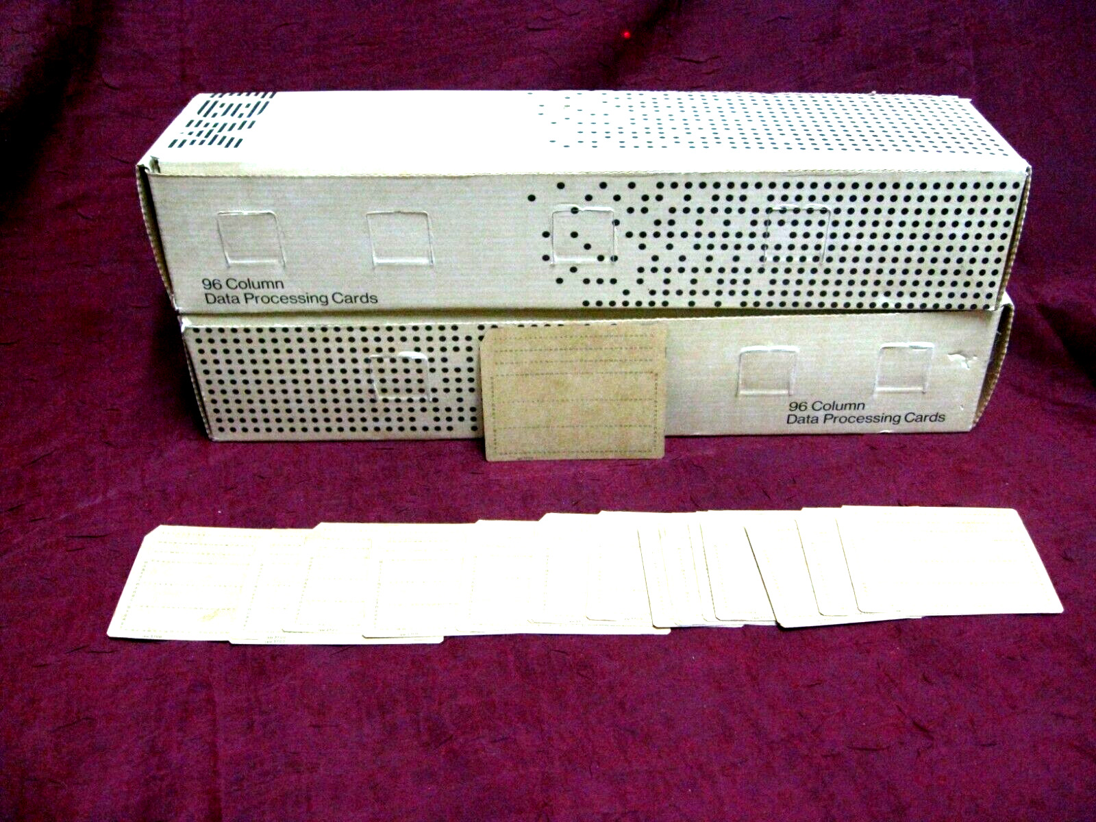 Lot 10 VINTAGE NOS IBM 96 Column Short Data Processing punch Cards 3700 SYSTEM/3