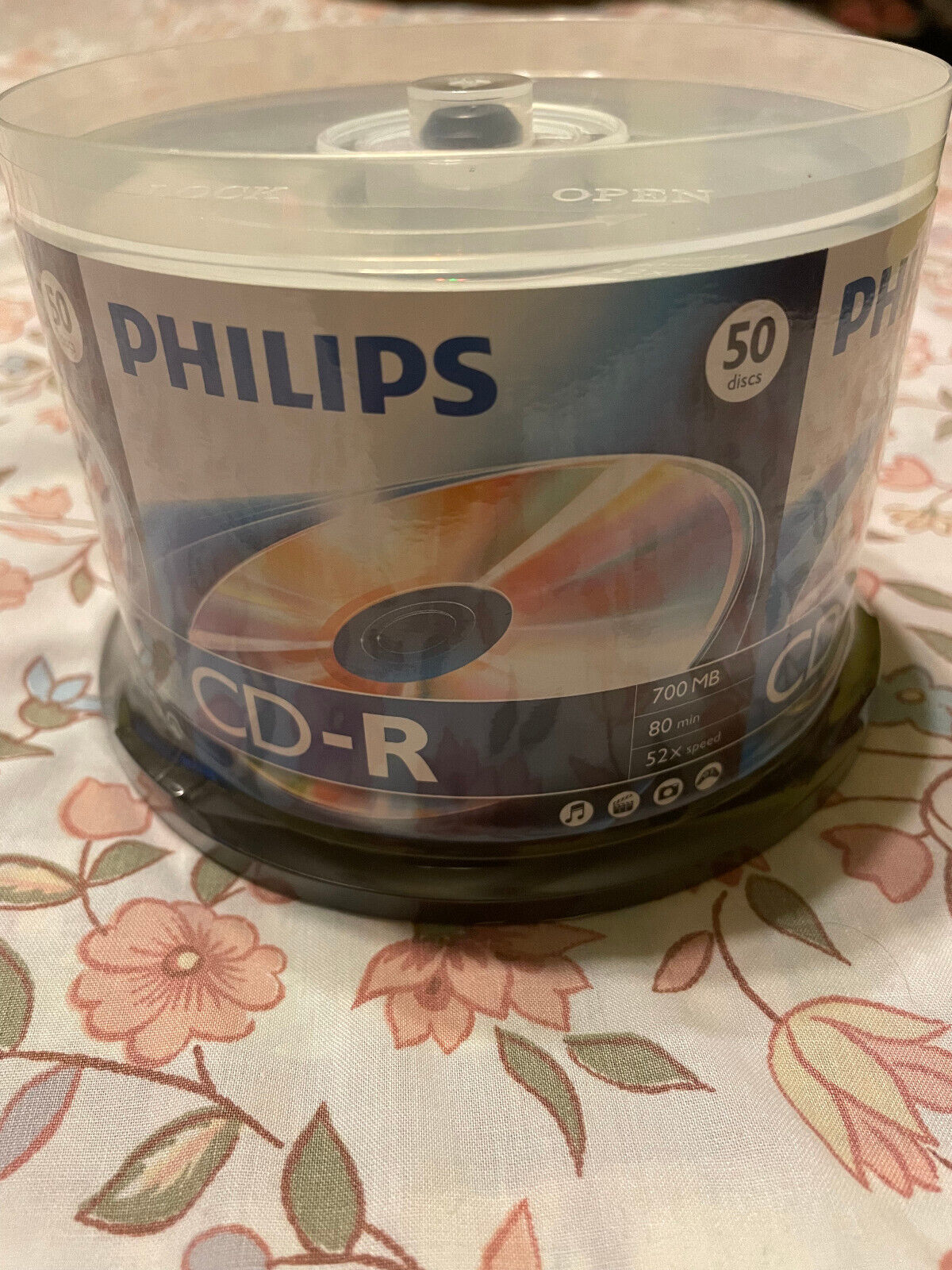 Philips CD-R Pack of 50 Disc Media 700MB 52X Speed 80min