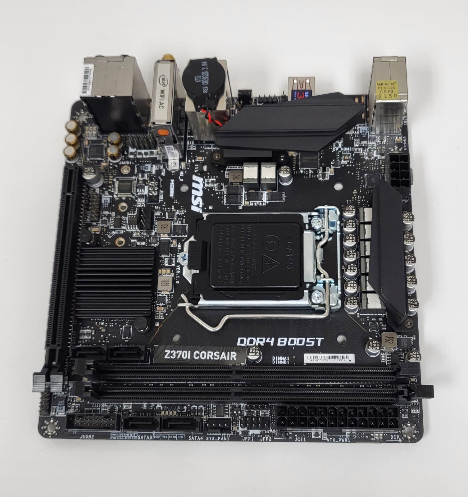 MSI Z370I Corsair Motherboard Intel Z270 LGA1151 Mini-ITX DDR4 - Board only
