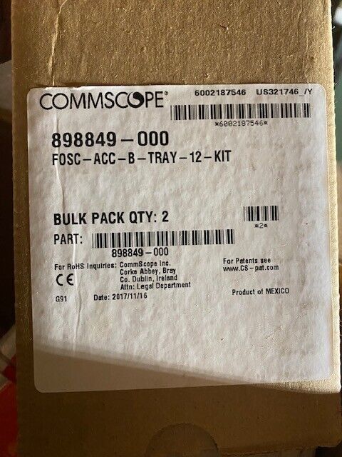(2 Pack) Commscope 898849-000 | FOSC-ACC-B-TRAY-12-KIT