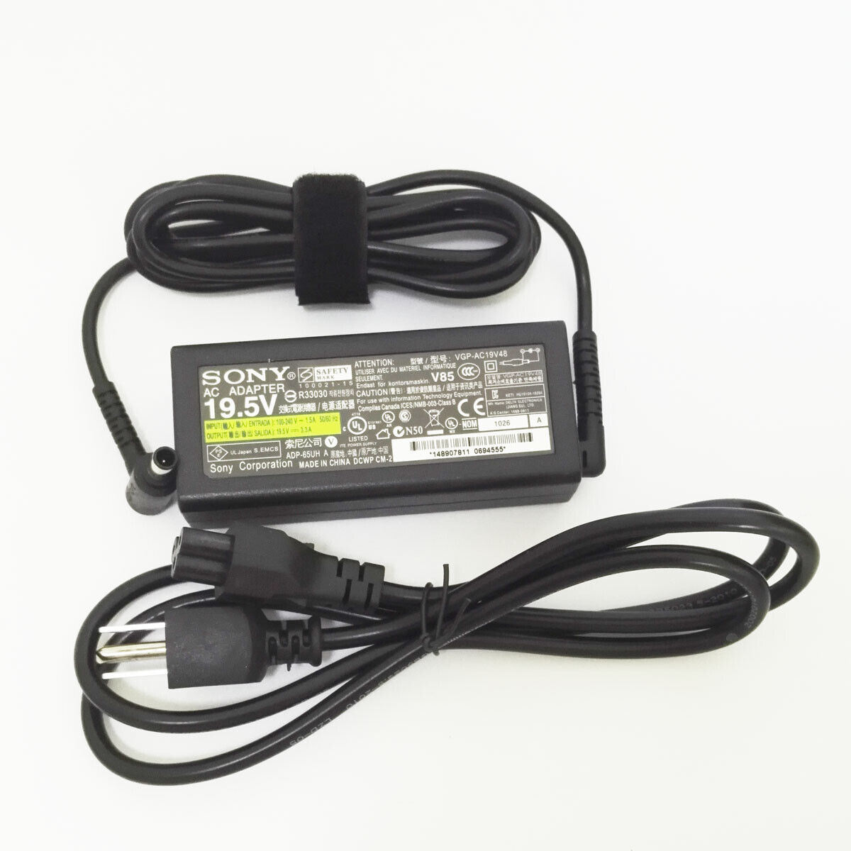 Original Battery Charger For Sony Vaio 19.5V 3.3A Vgp-ac19v48 Laptop AC Adapter