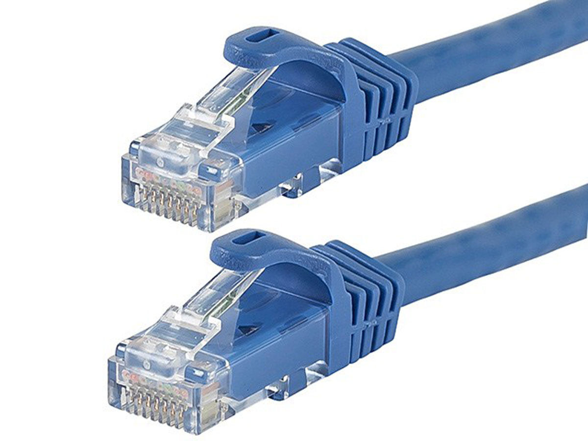 7FT FLEXboot 24AWG Cat6 550MHz Ethernet Bare Copper Network Cable Blue 9791