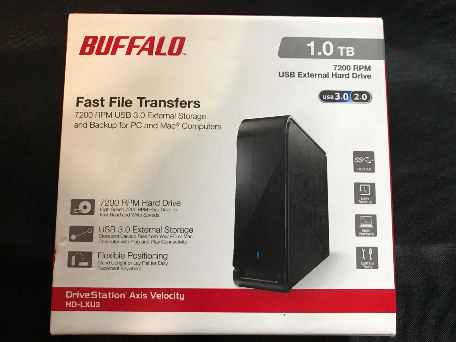 NEW Buffalo External HDD USB 3.0 Hard Drive 1.0 TB Sealed