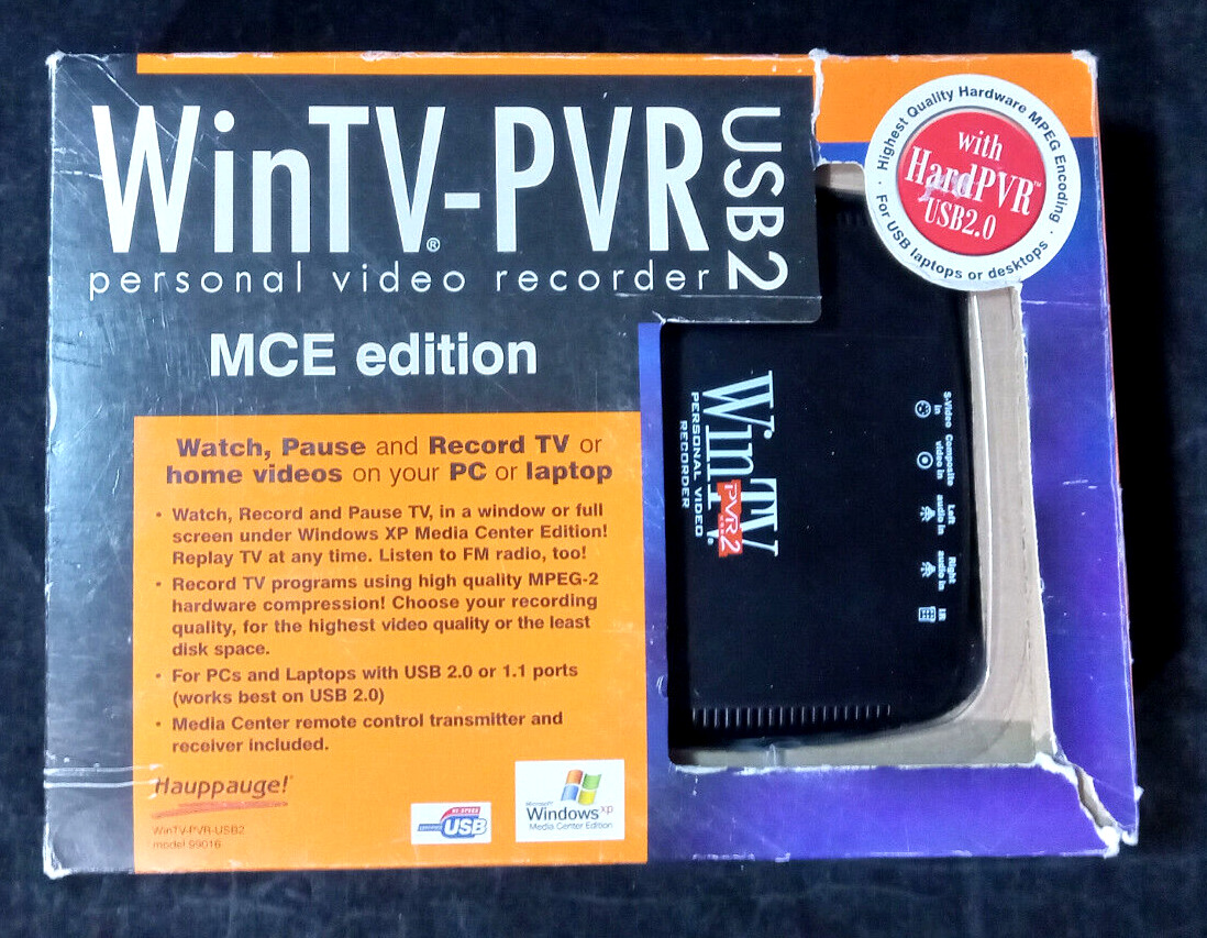 Hauppauge WinTV-PVR MCE Edition USB2 Personal Video Recorder Model 99016 