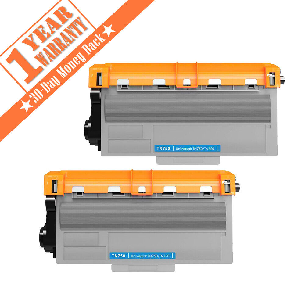 2 PACK TN750 TN720 toner cartridge for Brother DCP-8155DN MFC-8810DW MFC-8910DW