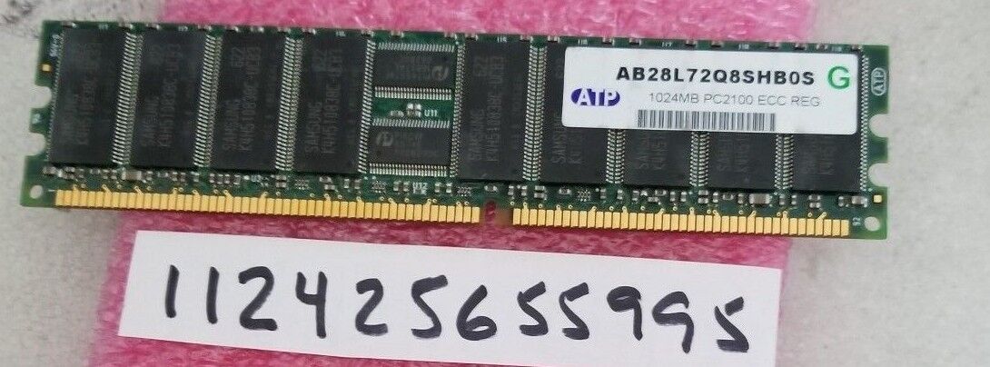 1GB PC DDR1 DDR PC2100R DDR-266 2100 266 184PIN ECC-REG RDIMM 2RX8 64X8 