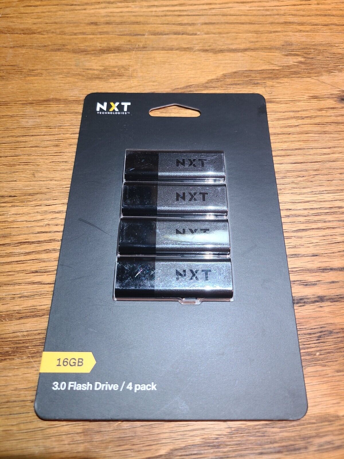 Nxt Technologies NX56887-US/CC Usb 3.0 Flash Drive, 16 Gb, Black, 4/pack