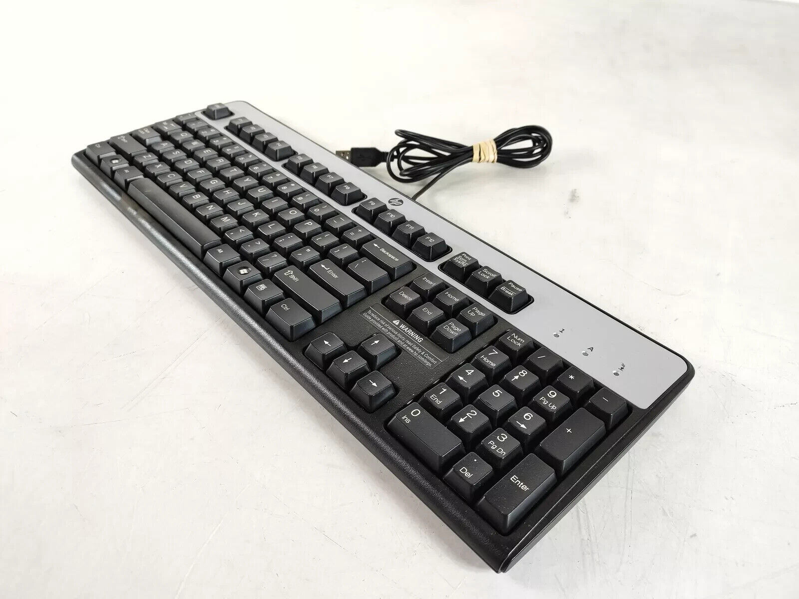 HP KU-0316 434821-001 Black/Silver Standard USB-Wired Keyboard