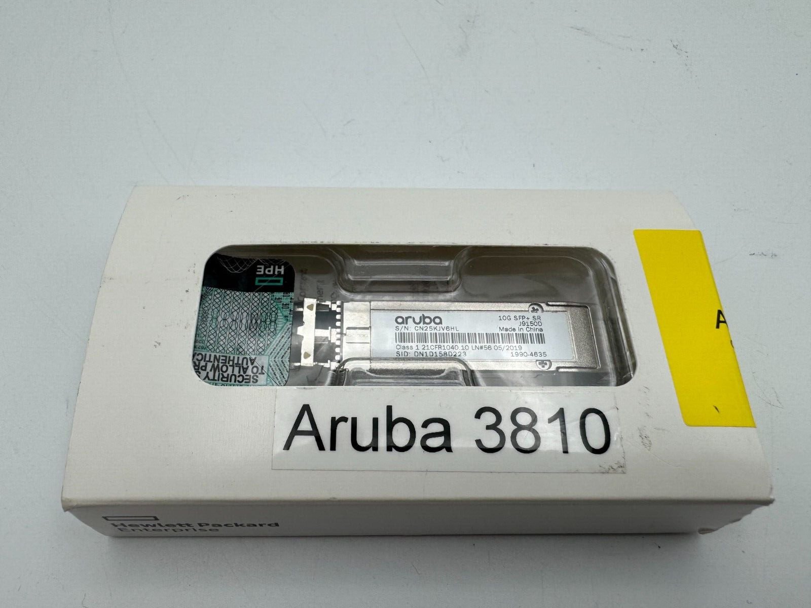 HPE Aruba J9150D 10G SFP+ LC SR 300m OM3 MMF Transceiver 1990-4635