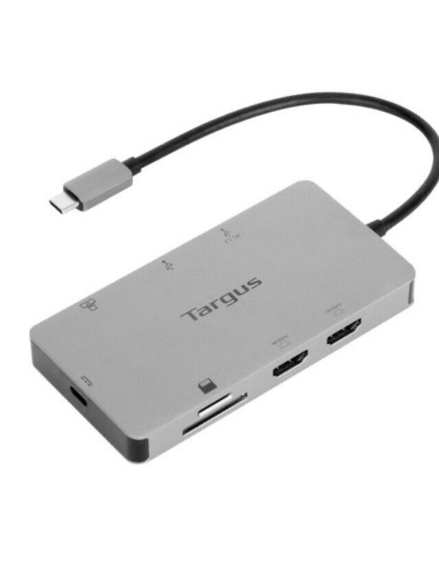 Targus - USB-C 4K Dual Monitor Travel Dock With 100W Power Pass Thru