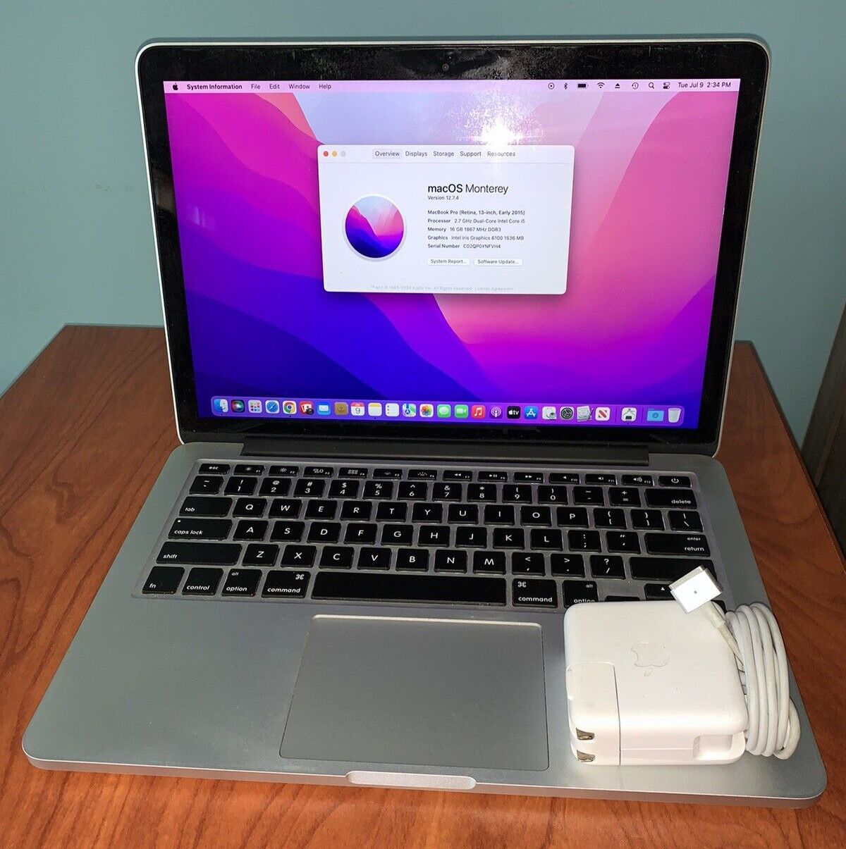 Apple MacBook Pro Laptop Mid 2015 A1398 13
