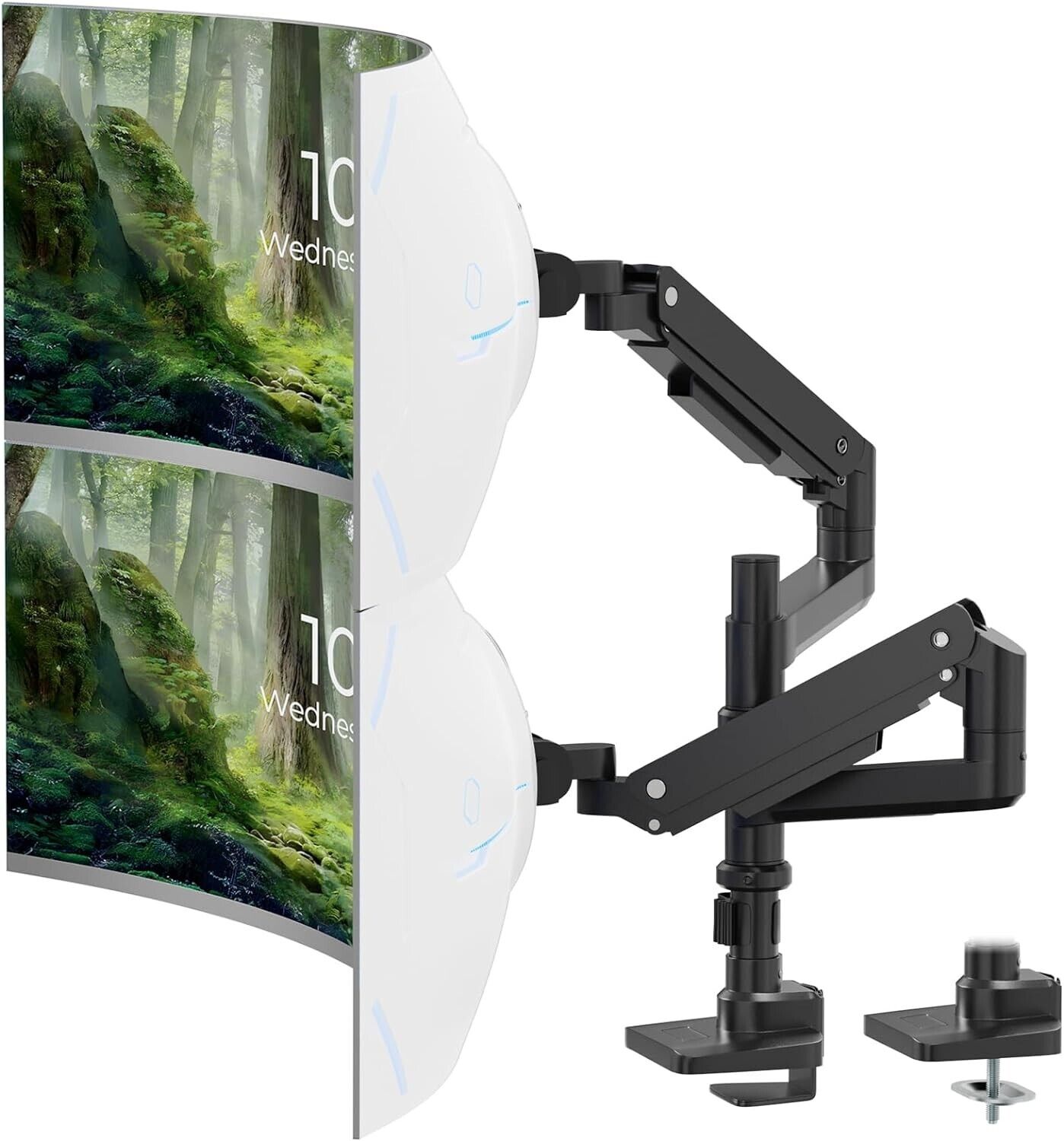 17-49 inch Premium Aluminum Heavy Duty Dual Monitor Arm for Ultrawide Screens up
