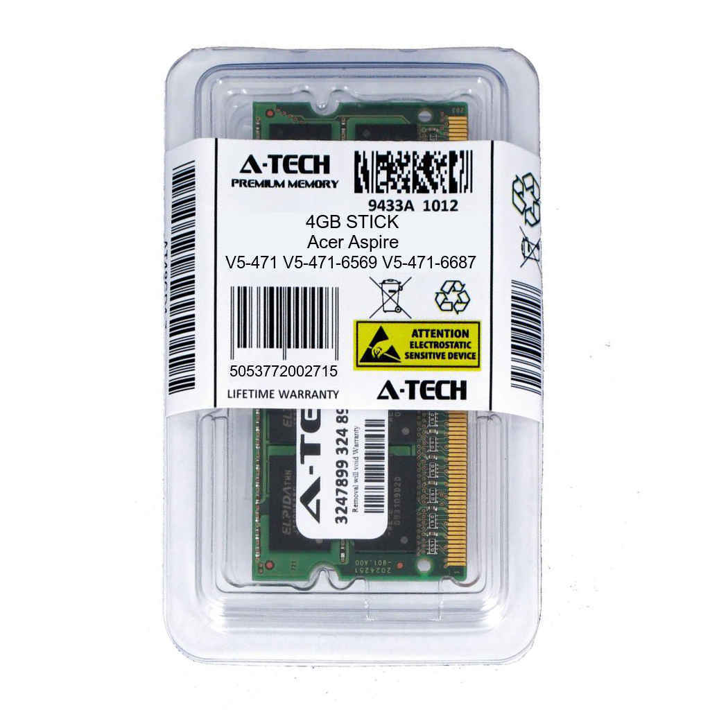 4GB SODIMM Acer Aspire V5-471 V5-471-6569 V5-471-6687 V5-471G Ram Memory