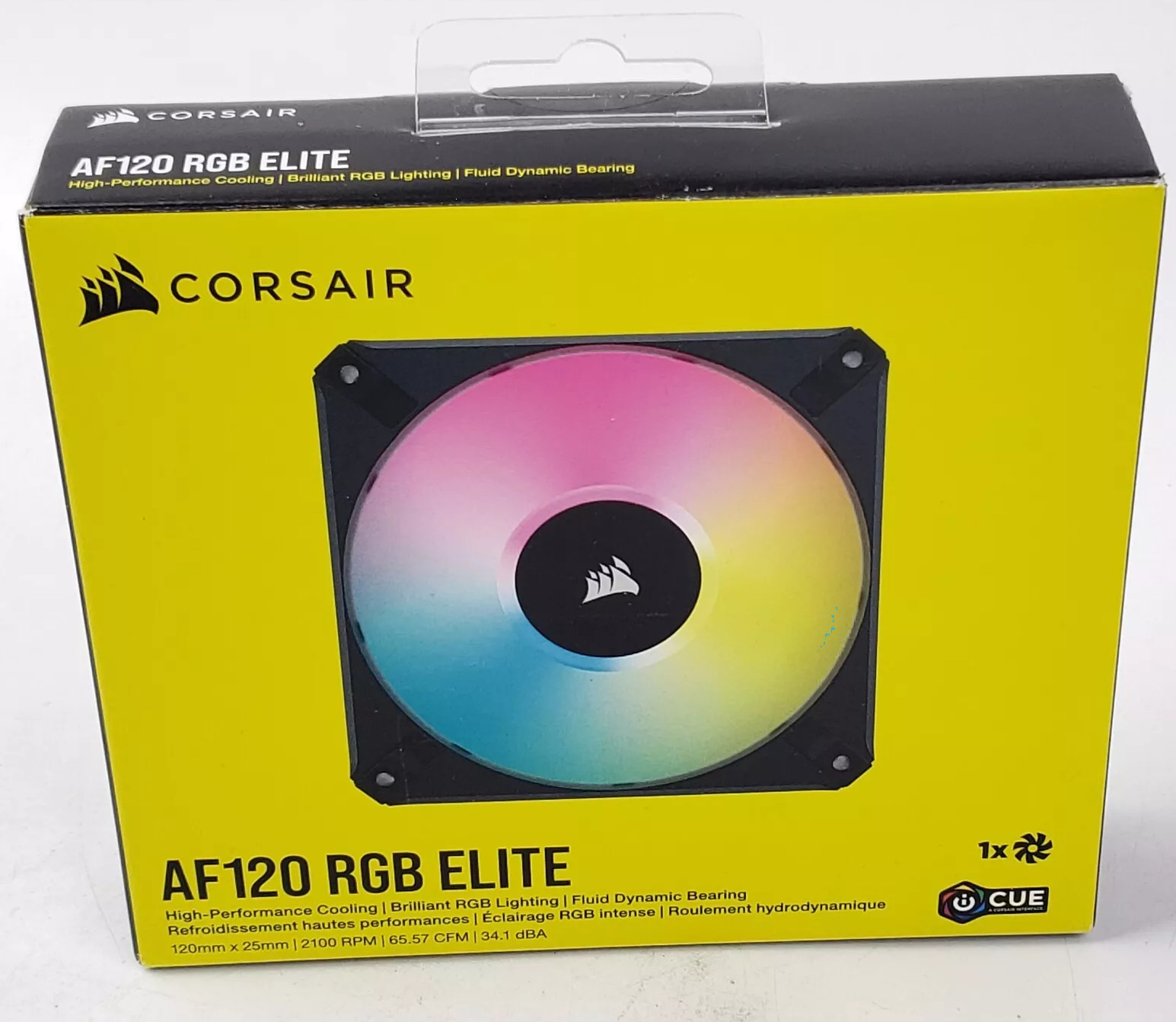 CORSAIR iCUE AF120 RGB ELITE 120mm Case Fan - Black (1-Pack), New, Sealed
