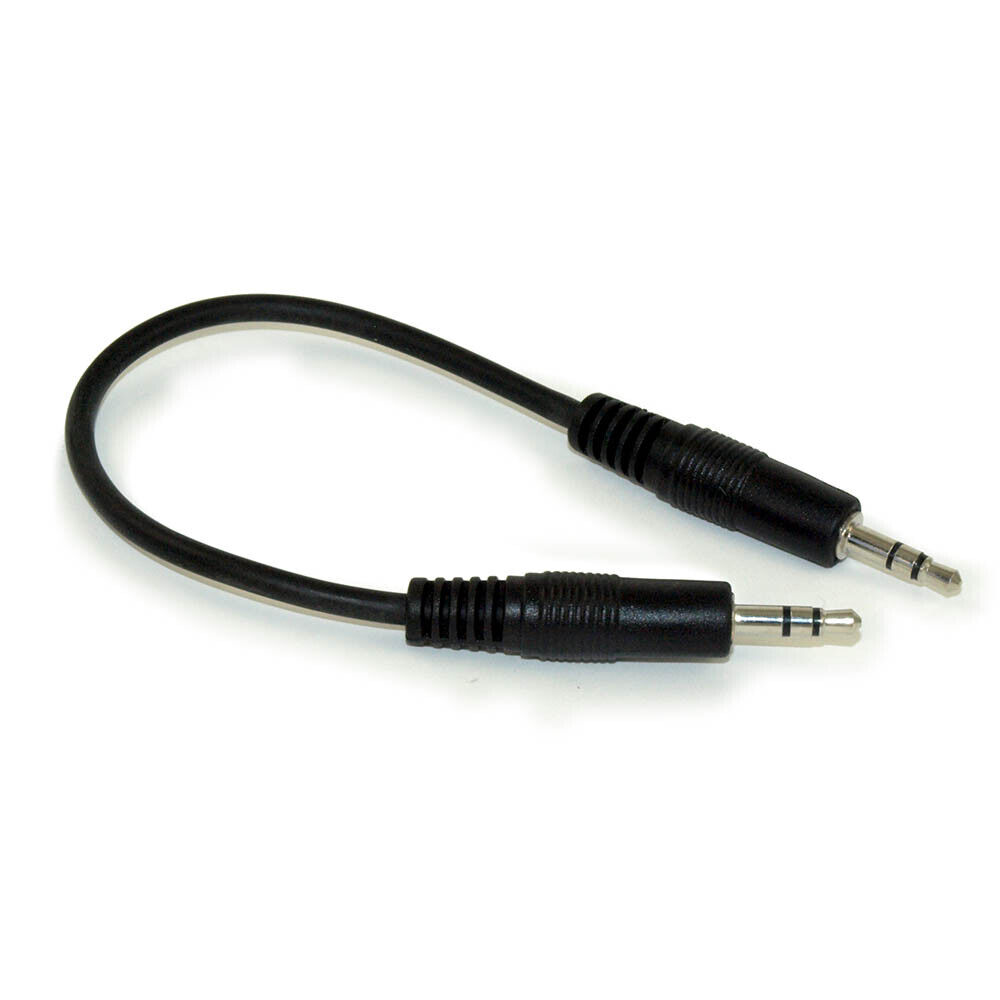 4inch 3.5mm Mini-Stereo TRS Male to Male Speaker/Audio Cable  Black