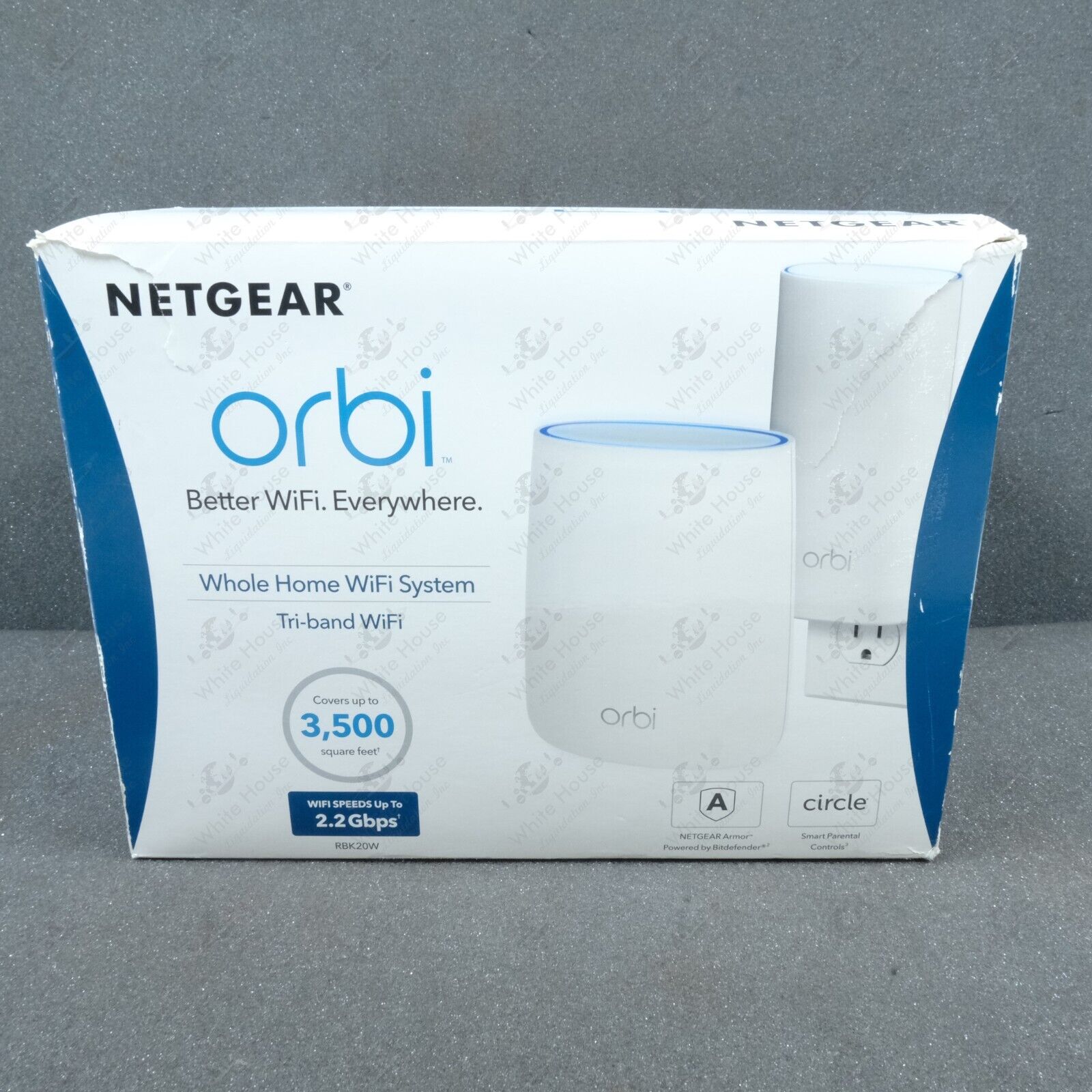 NETGEAR Orbi AC2200 Tri-Band Wi-Fi System - RBK20W-100NAS