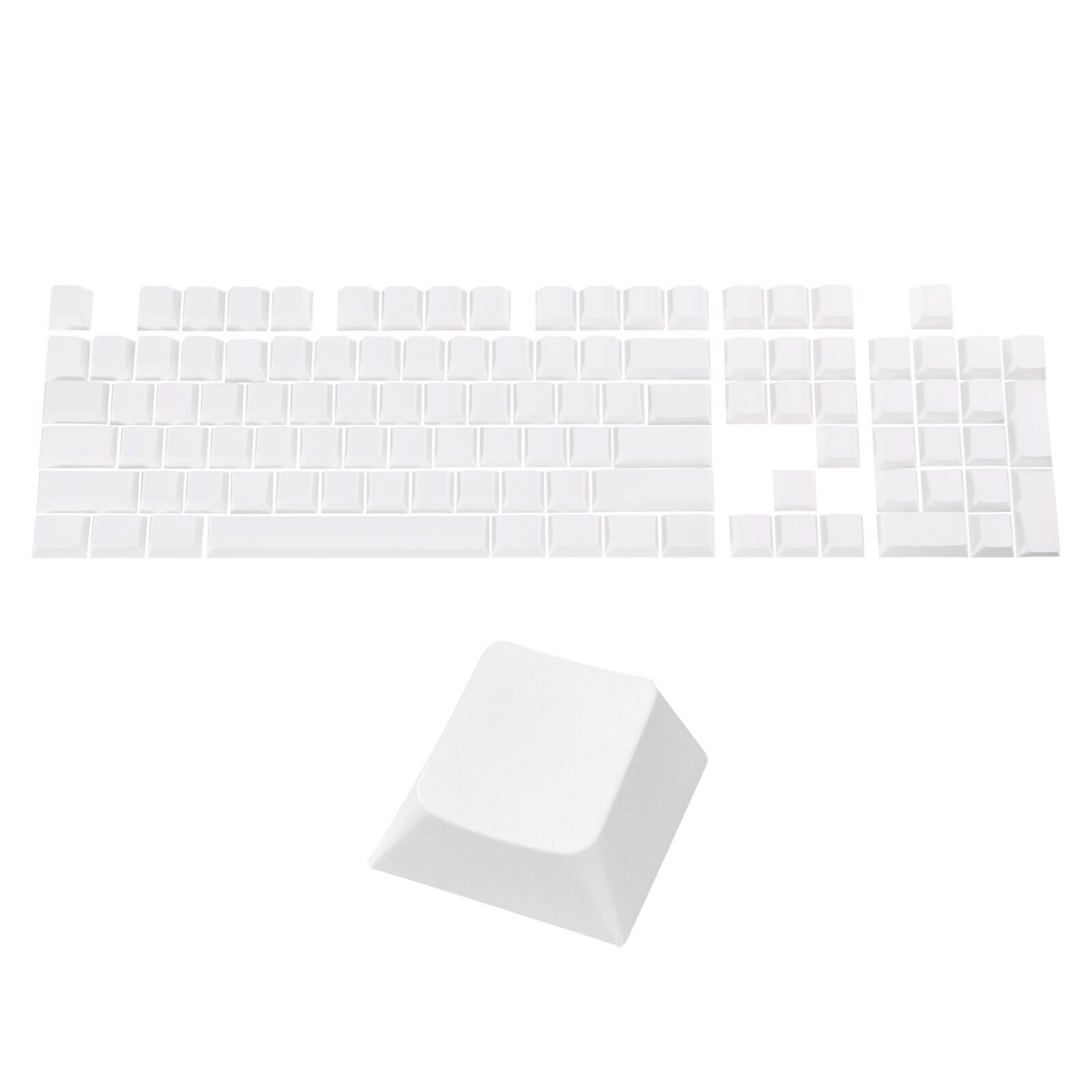 108 Key PBT Keycap Set Backlit Double Shot for Keys Mechanical Keyboard, White