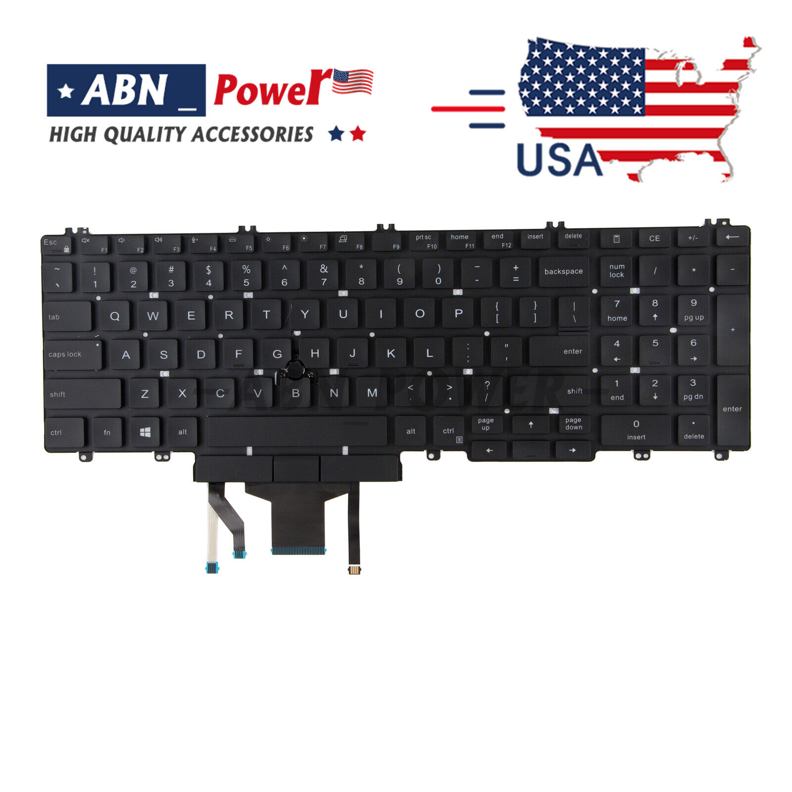 New US With Backlight Keyboard For Dell Latitude 5500 5501 5510 5511 0MMH7V
