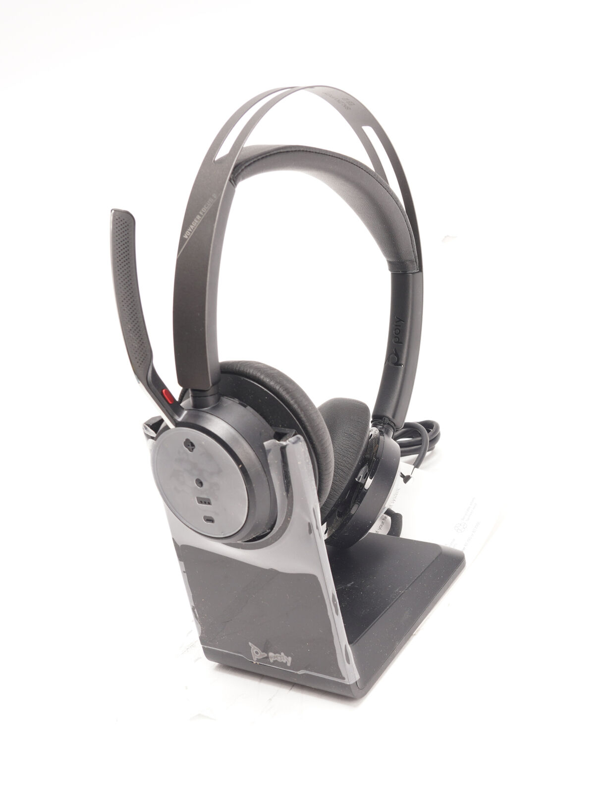 Plantronics Poly Voyager Focus 2 UC USB-A Headset with Stand