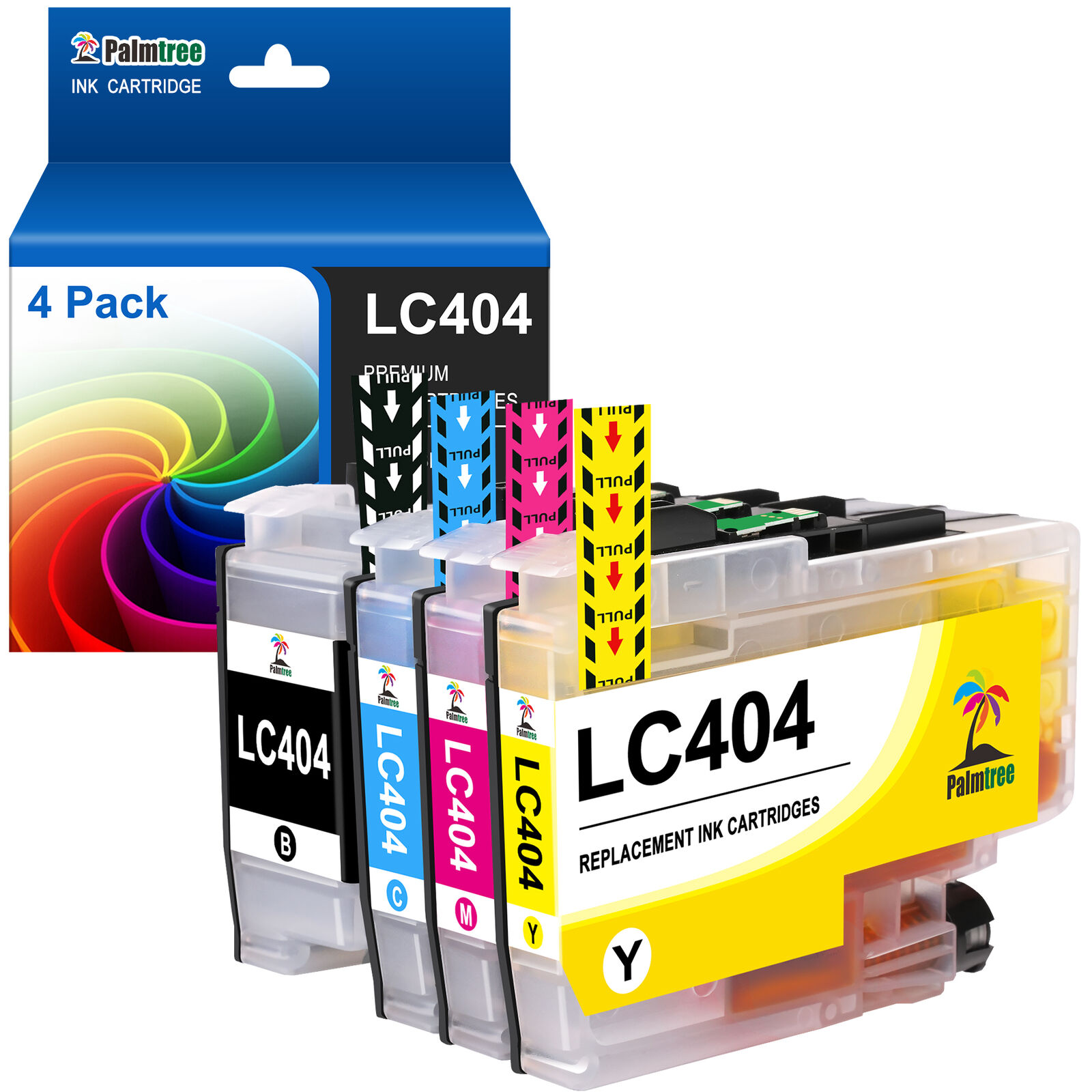 4 Pack LC404 LC 404 Ink Cartridges Compatible For Brother MFC-J1205W MFC-J1205W 
