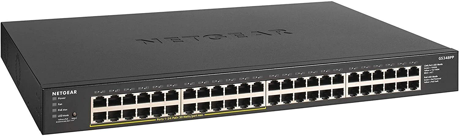NETGEAR - GS348PP - 48-Port Gigabit Ethernet Unmanaged PoE+ Switch