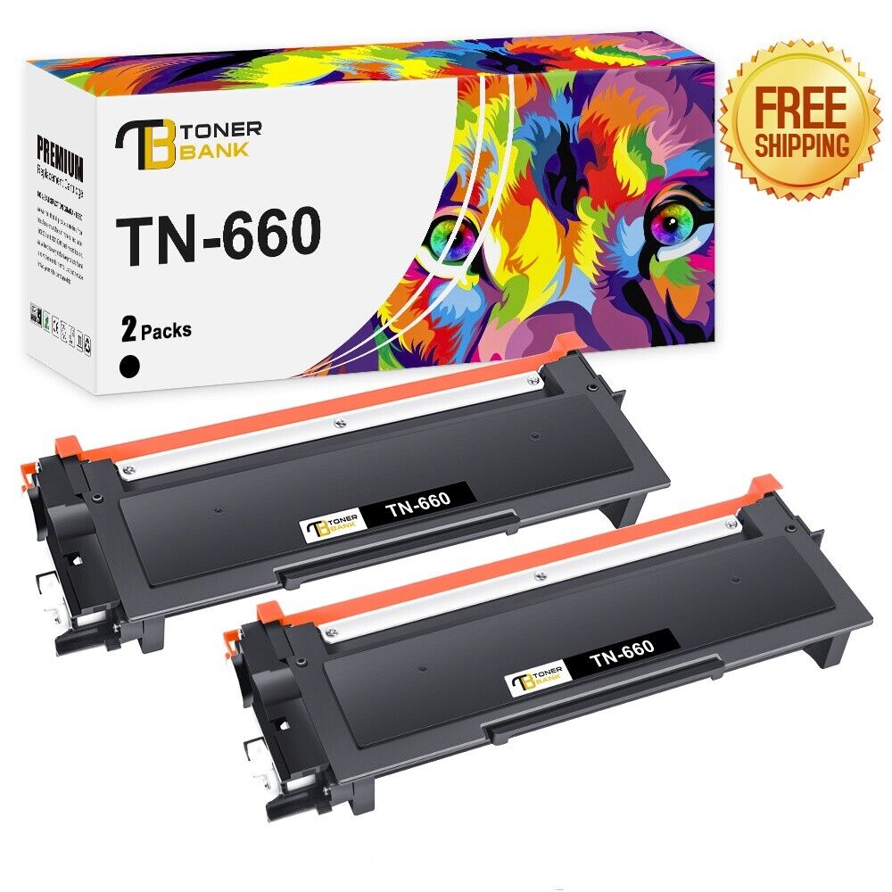 2PK HY TN660 Toner Cartridge For Brother HL-L2320D HL-L2380DW MFC-L2707DW TN630