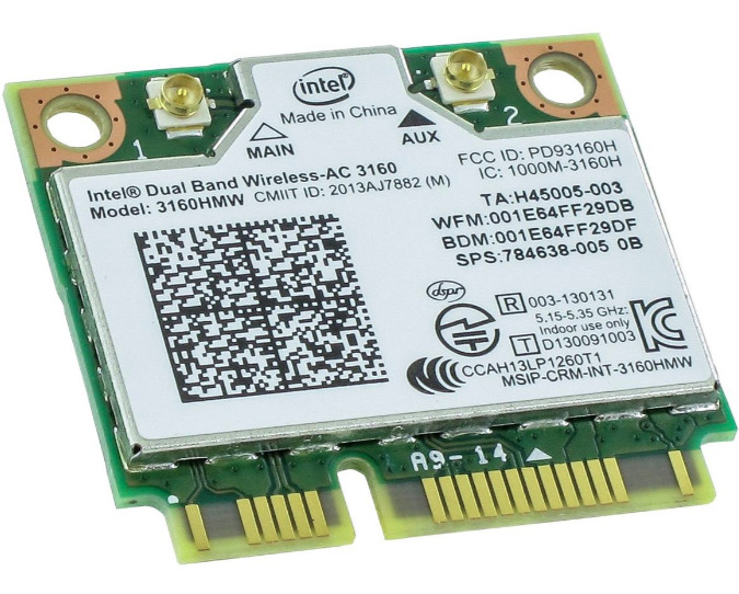 3160 HMW Intel Wifi Bluetooth 4.0 Wireless AC 3160 802.11ac Mini PCI-E Wlan Card