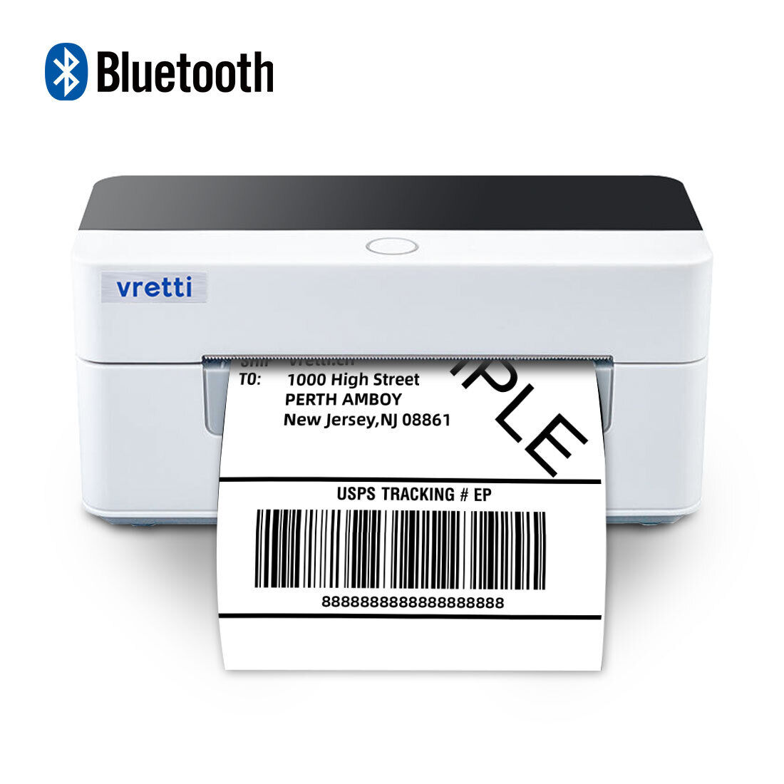 VRETTI Bluetooth Thermal Shipping Label Printer 4x6 For UPS USPS Amazon PayPal