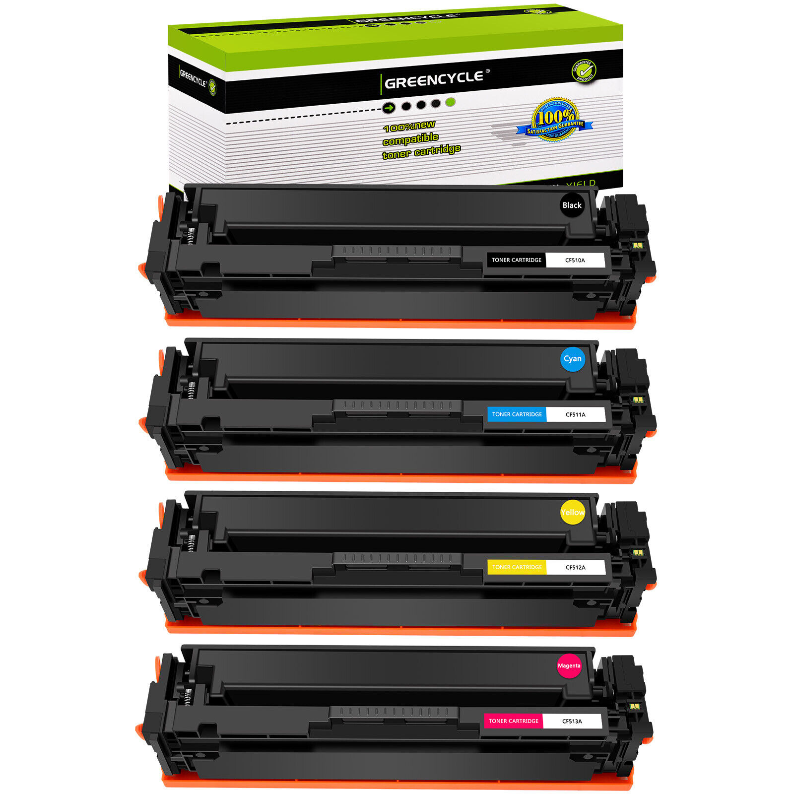 4PK Toner Set fit for HP 204A Color LaserJet Pro MFP M180nw M181fw M154nw CF510A