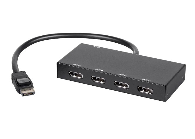 Monoprice 4-Port DisplayPort 1.2 to (MST) Multi-Stream Transport Hub 21970