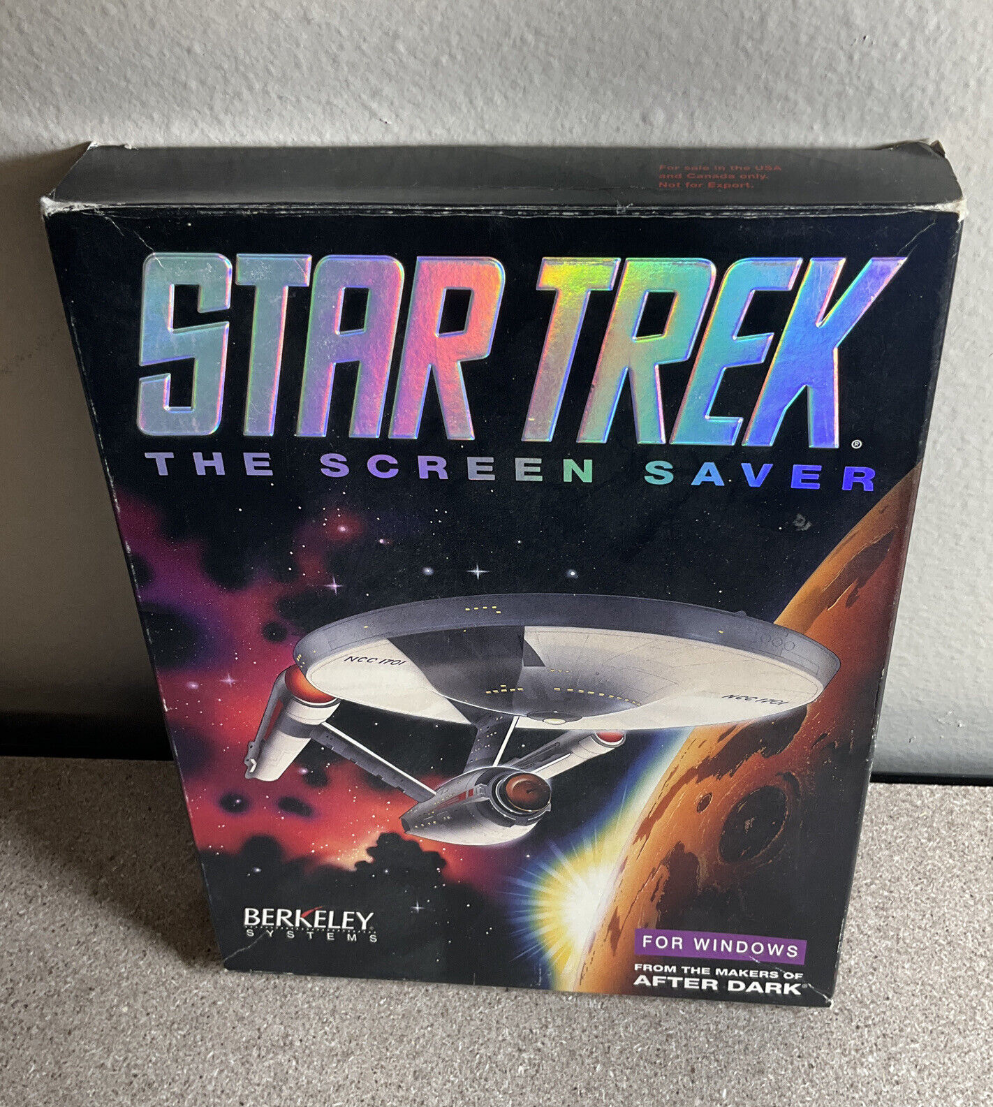 Star Trek The Screen Saver for Windows by Berkley Systems 1992 disks and manual