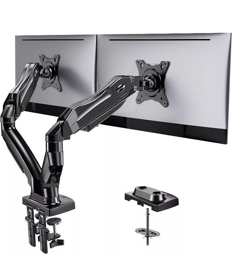 HUANUO Dual Monitor Stand Adjustable Spring Monitor Desk Mount HNDS6