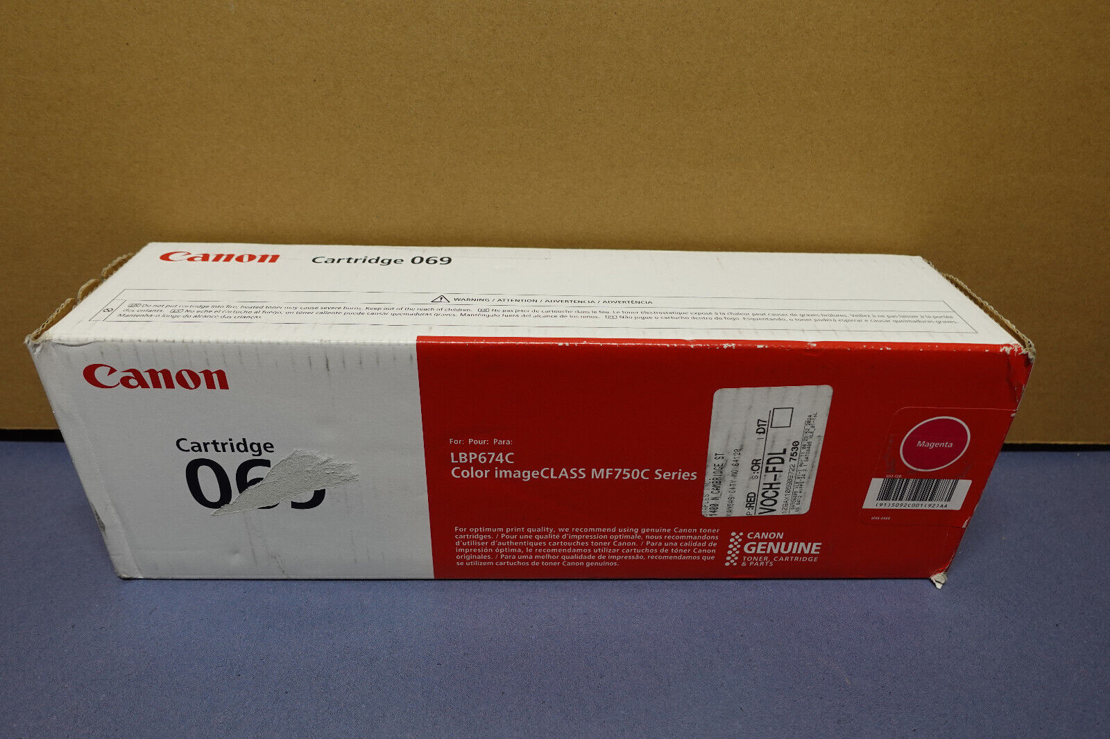 Genuine Canon 069 Magenta Original Standard Yield Laser Toner Cartridge