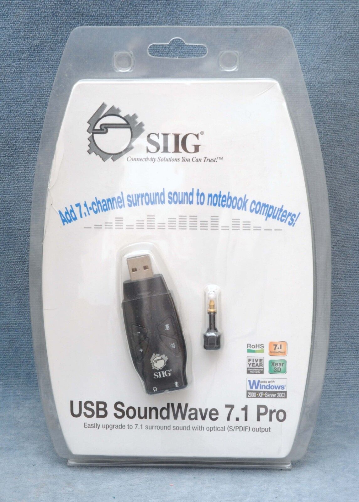 SIIG USB SOUNDWAVE 7.1 PRO - NEW IN UNOPENED PACKAGING